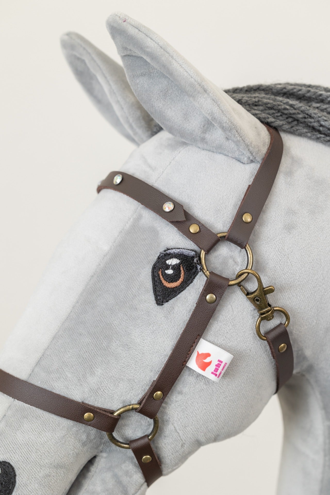 Halter with reins – Brown with white crystals – foal