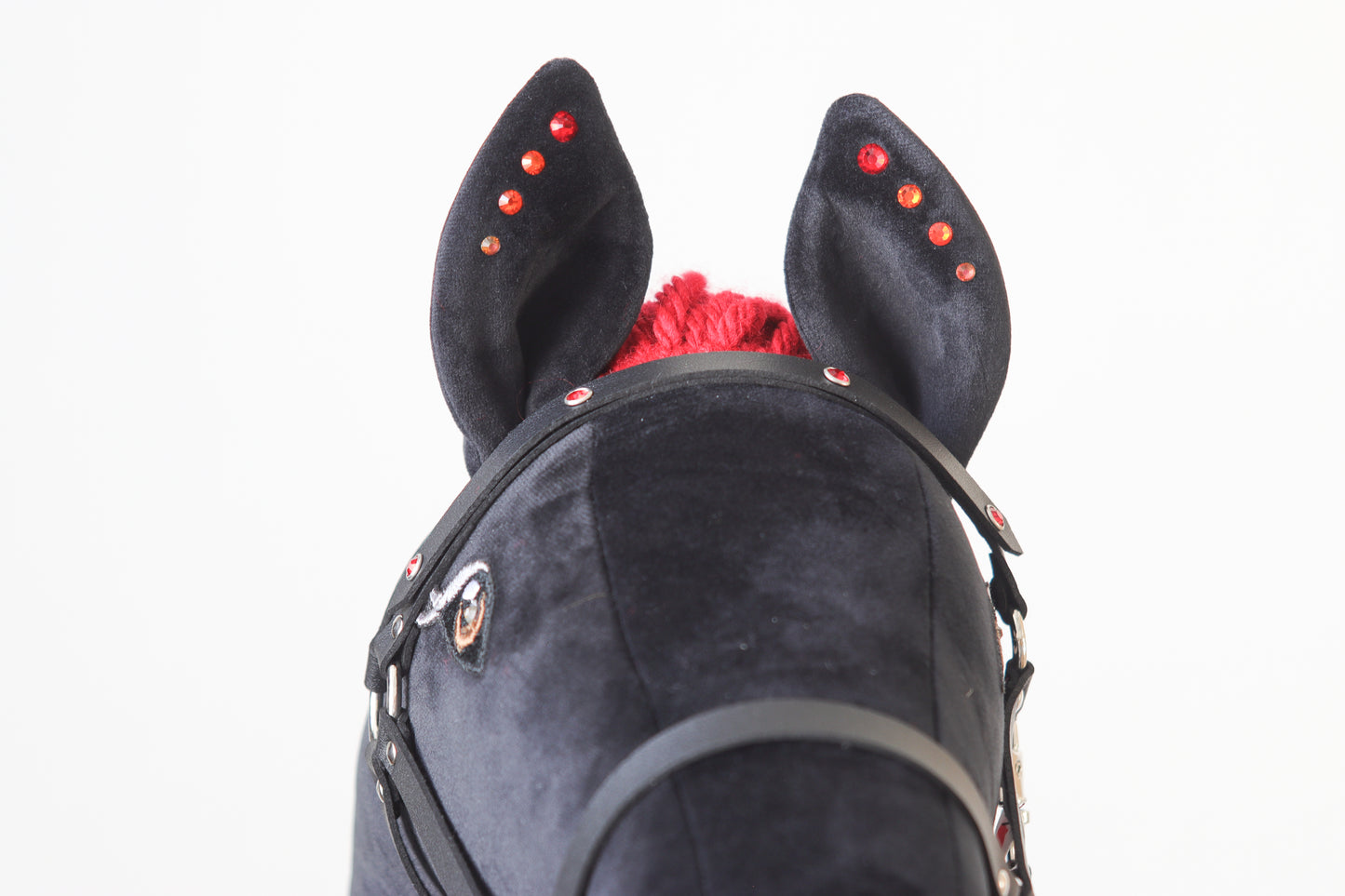 Black Red with Swarovski crystals