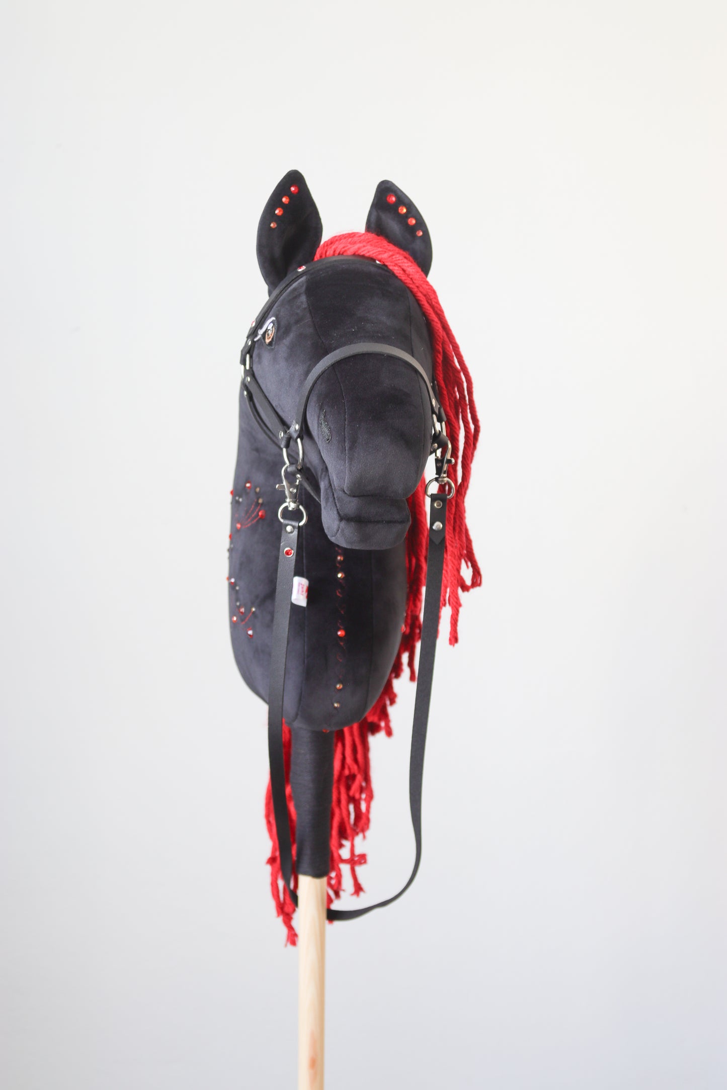 Black Red with Swarovski crystals