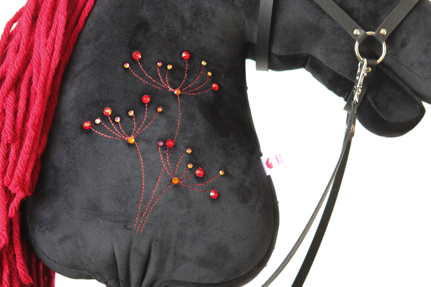 Black Red with Swarovski crystals