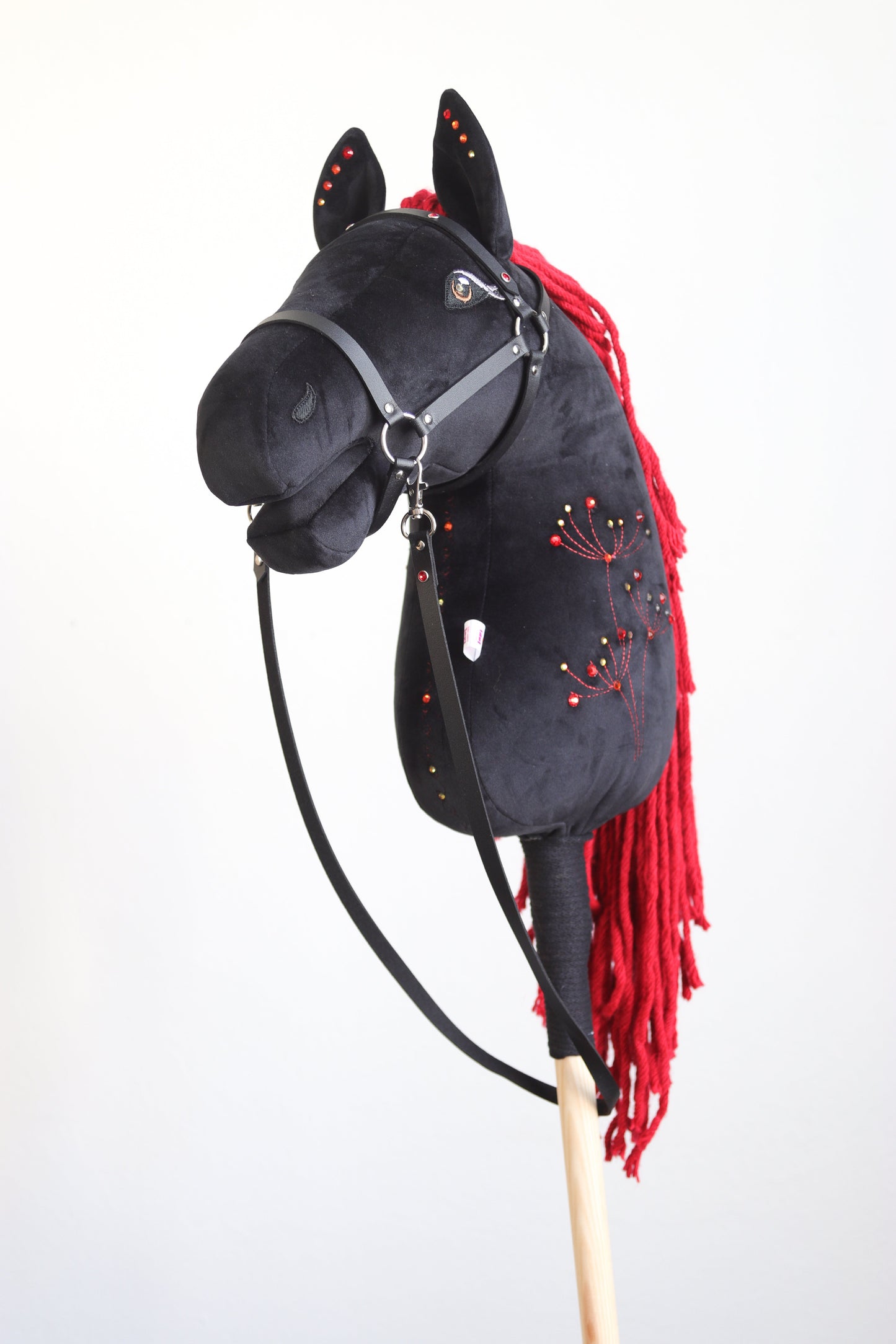 Black Red with Swarovski crystals