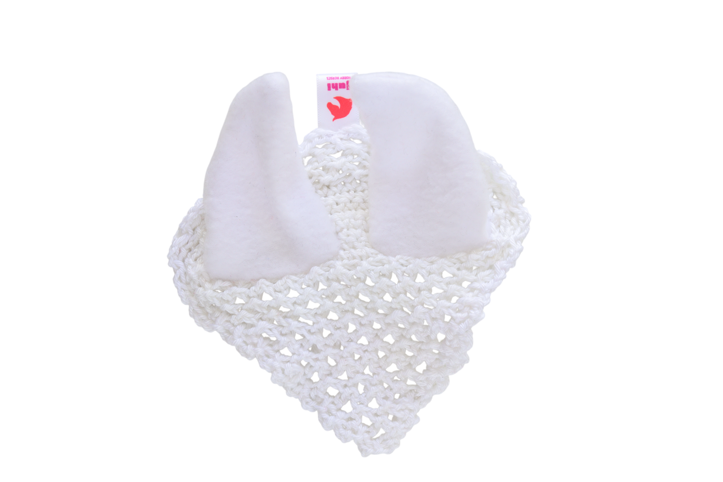 Crocheted Ear Net - White - Sport pony