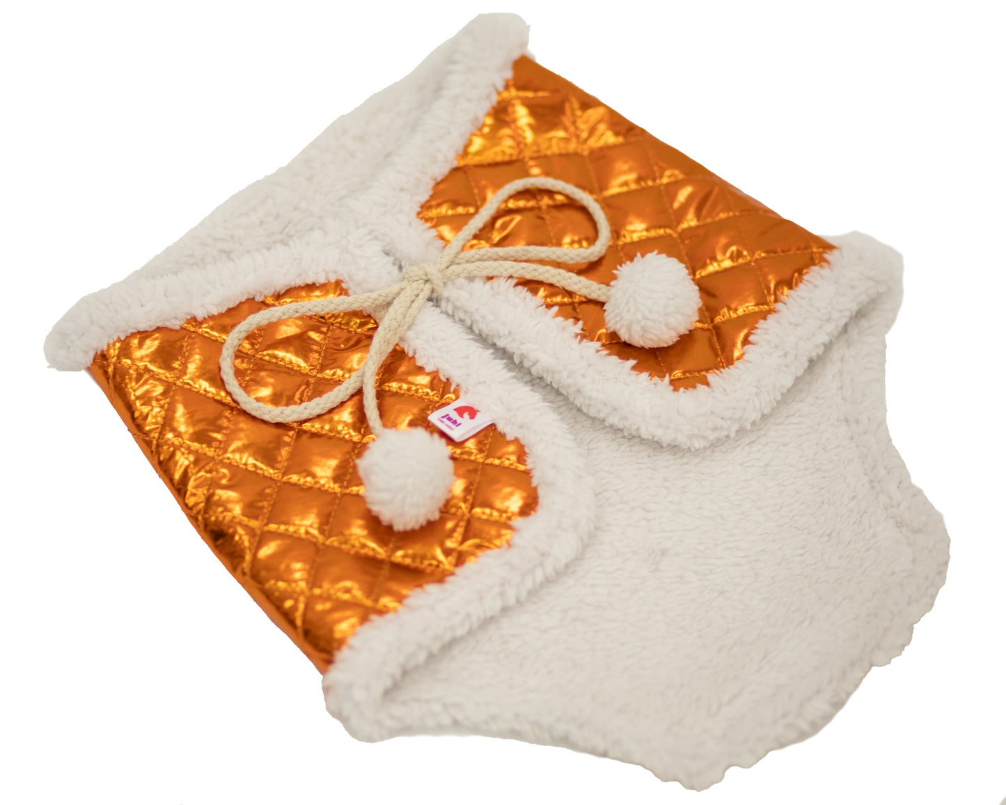 Teplá oranžová zimní dečka pro hobby horse, zateplený doplněk pro hobbyhorsing v chladném počasí.