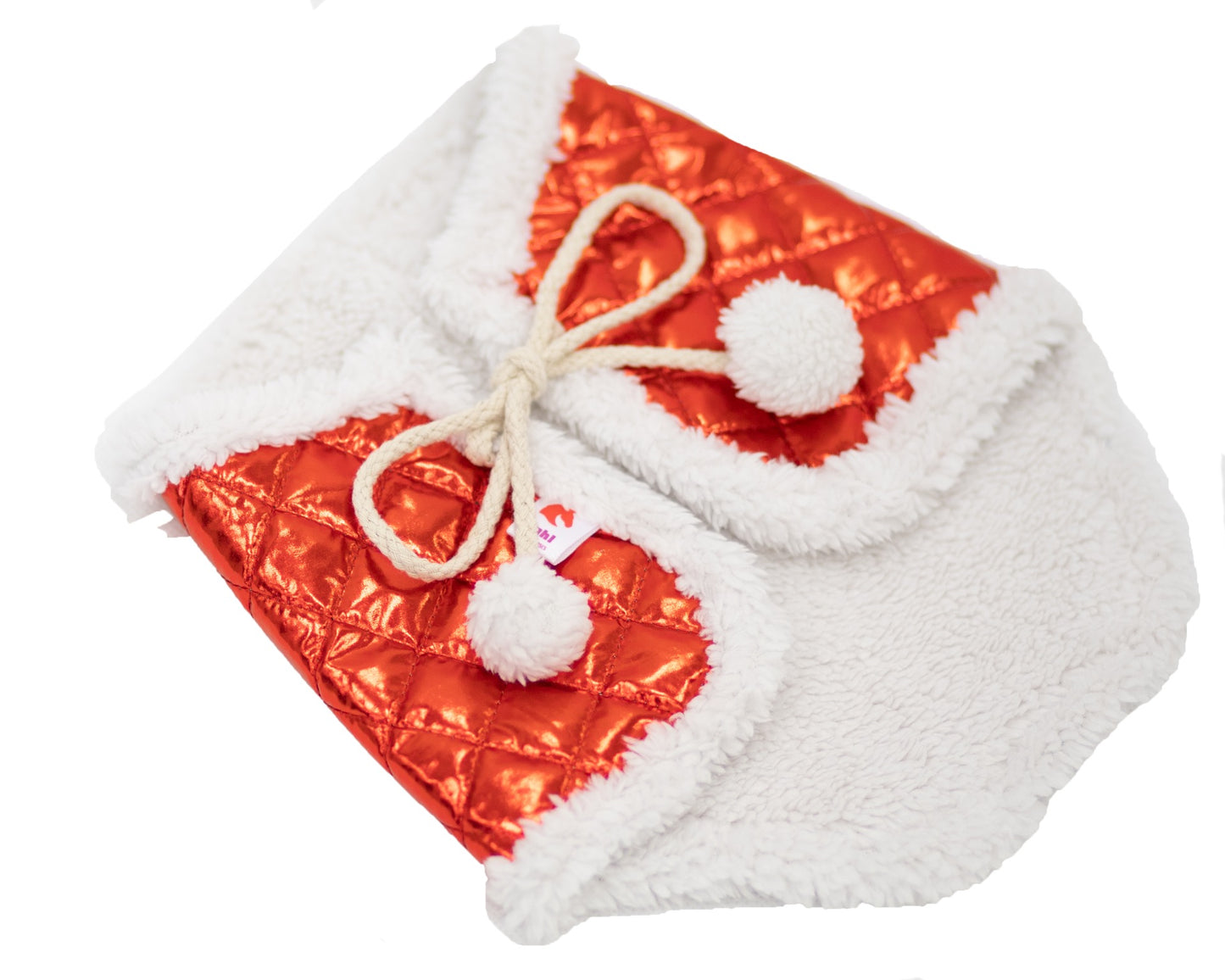 Teplá červená zimní dečka pro hobby horse, zateplený doplněk pro hobbyhorsing v chladném počasí.