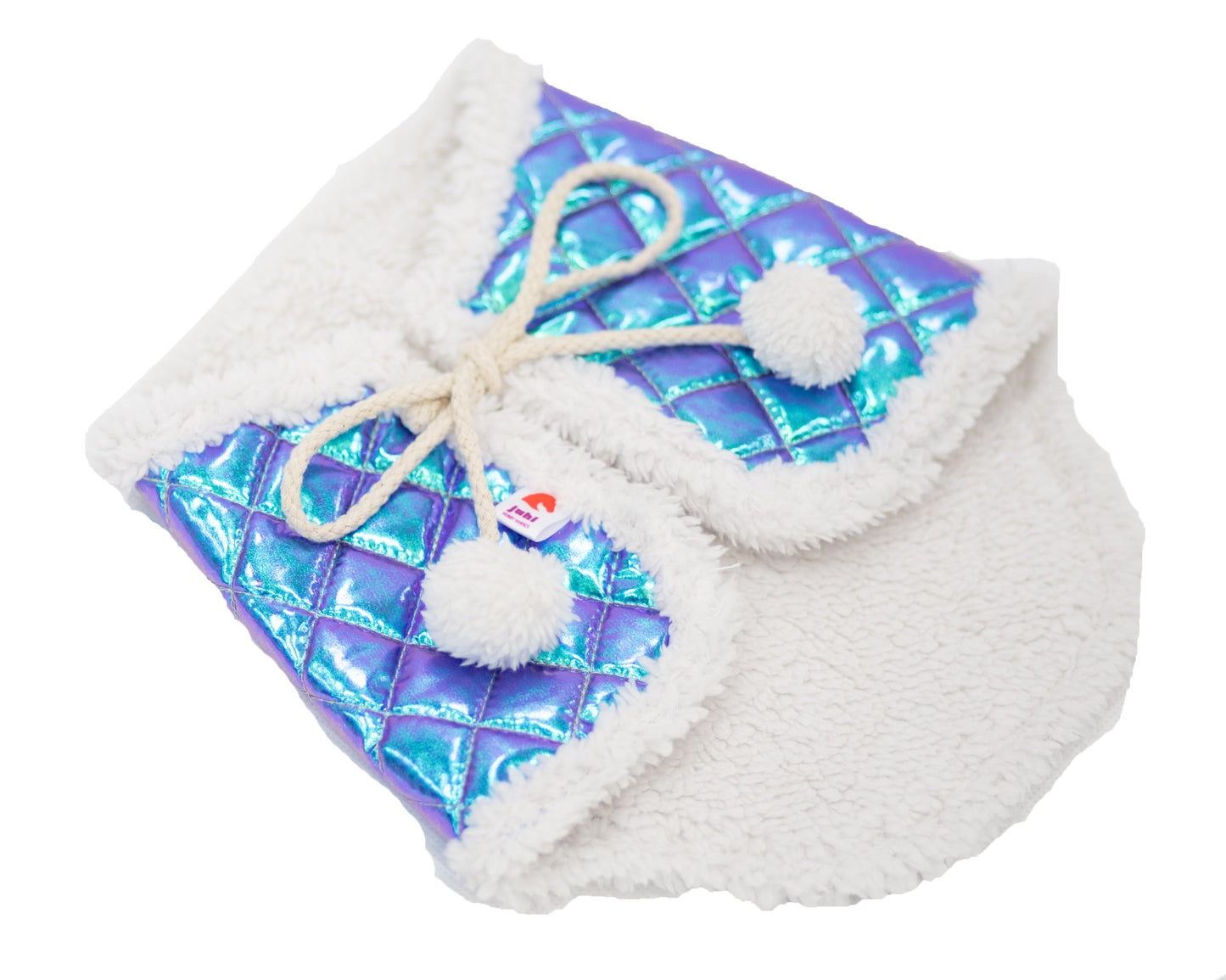 Winter blanket - Stitch with lamb fur - Mint - Foal