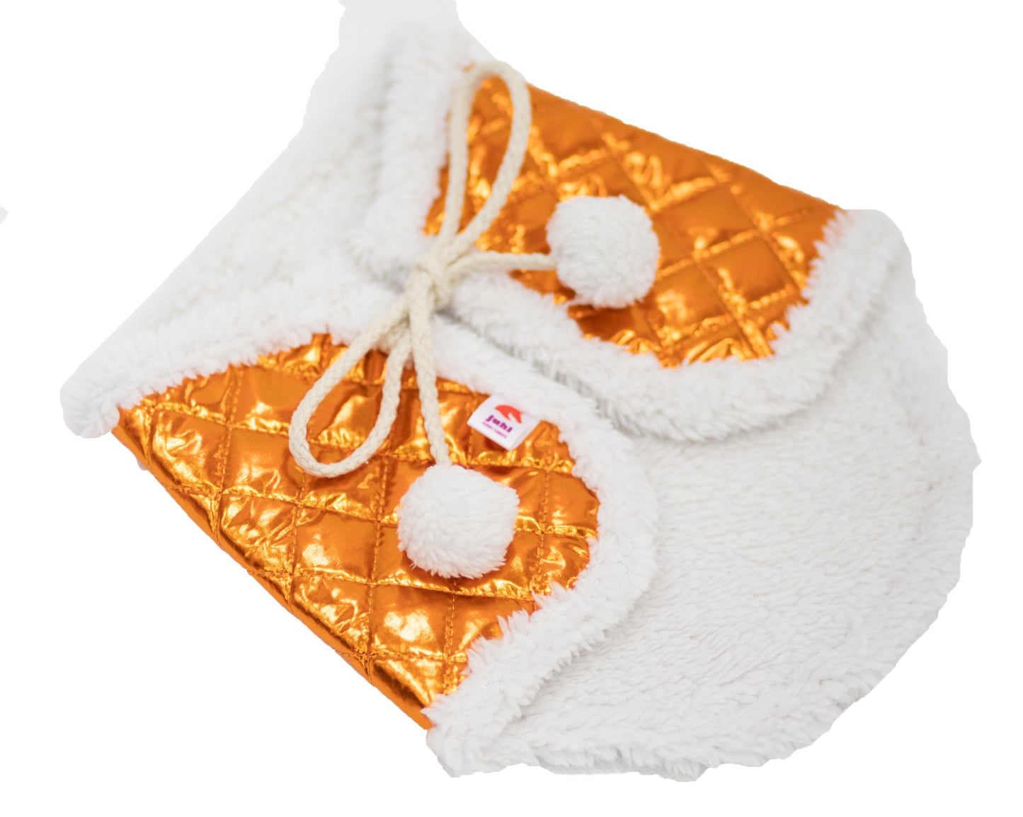 Winter blanket - Stitch with lamb fur - Orange - Foal