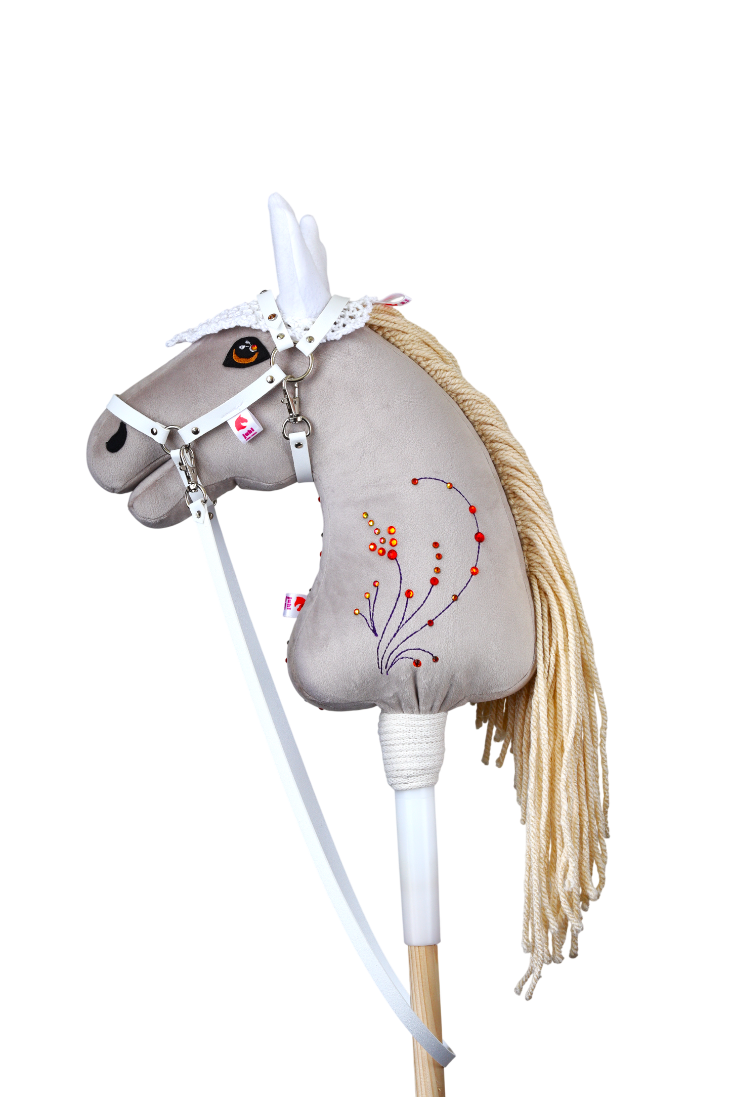 Crocheted Ear Net - White - Sport pony