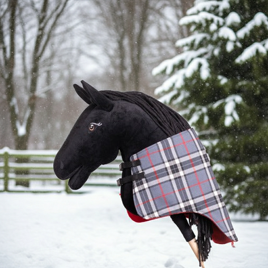 Blanket Grey & Red - Adult horse