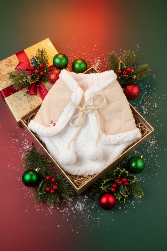 Winter blanket beige - White lamb