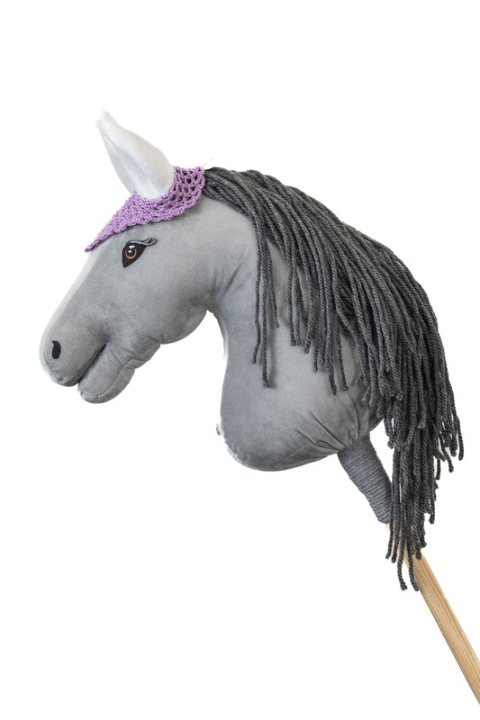 Ear net crocheted - Lilac with white ears - Foal