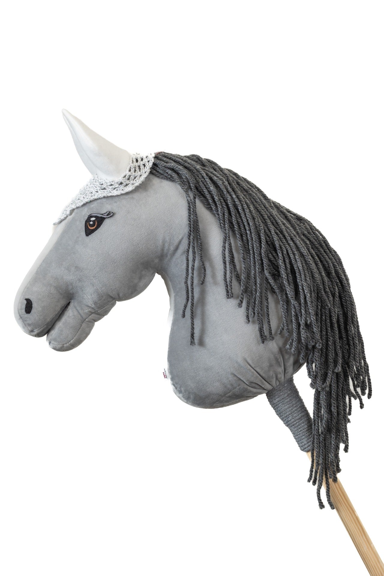 Ear net crocheted - White silver - Foal