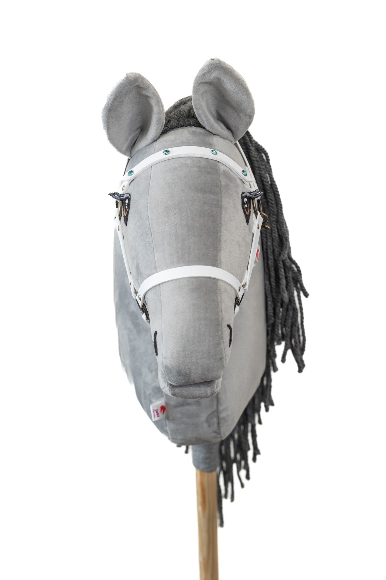 Halter Crystal white - Brass - Adult horse