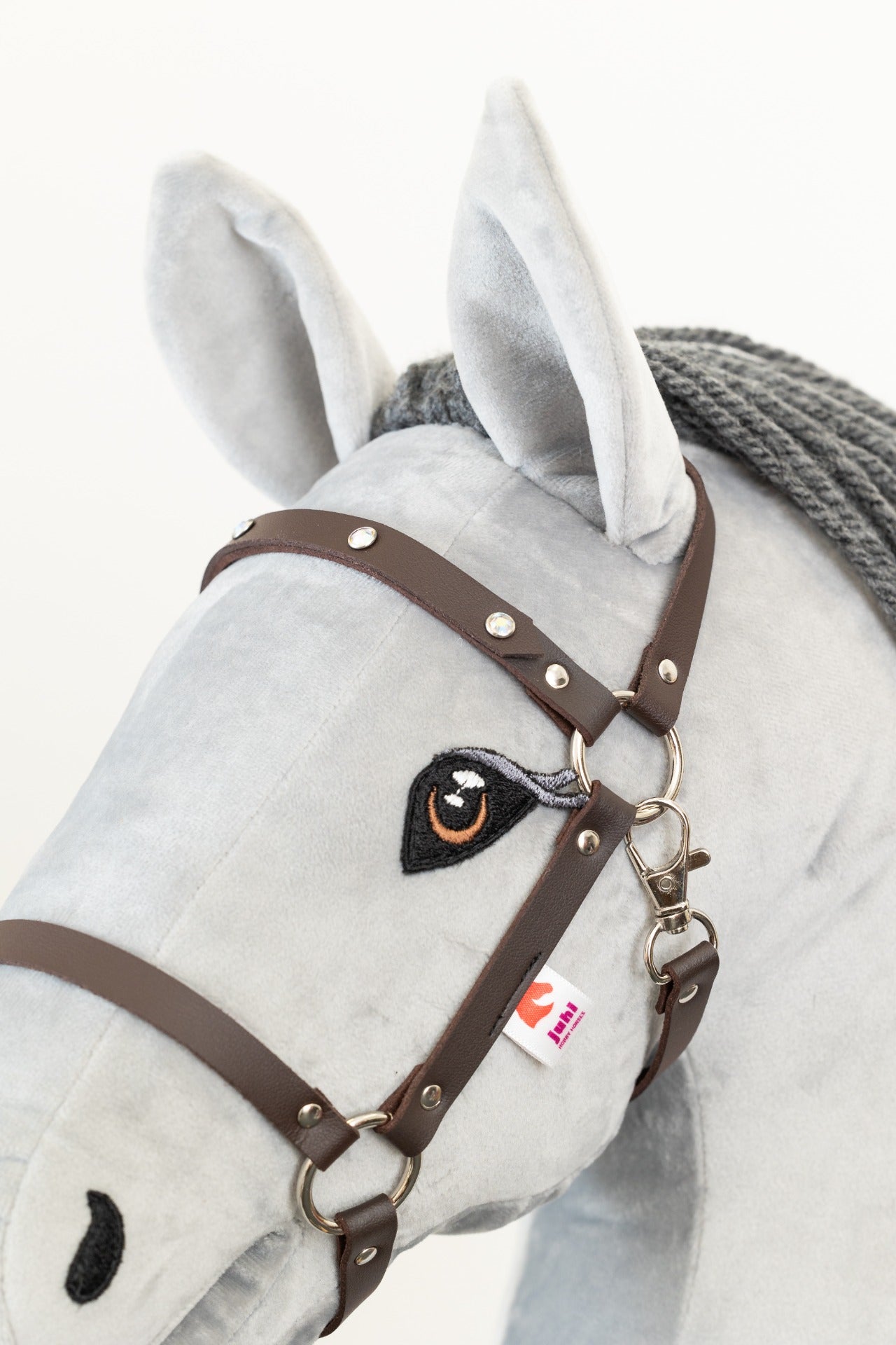 Halter Crystal brown - Silver - Adult horse