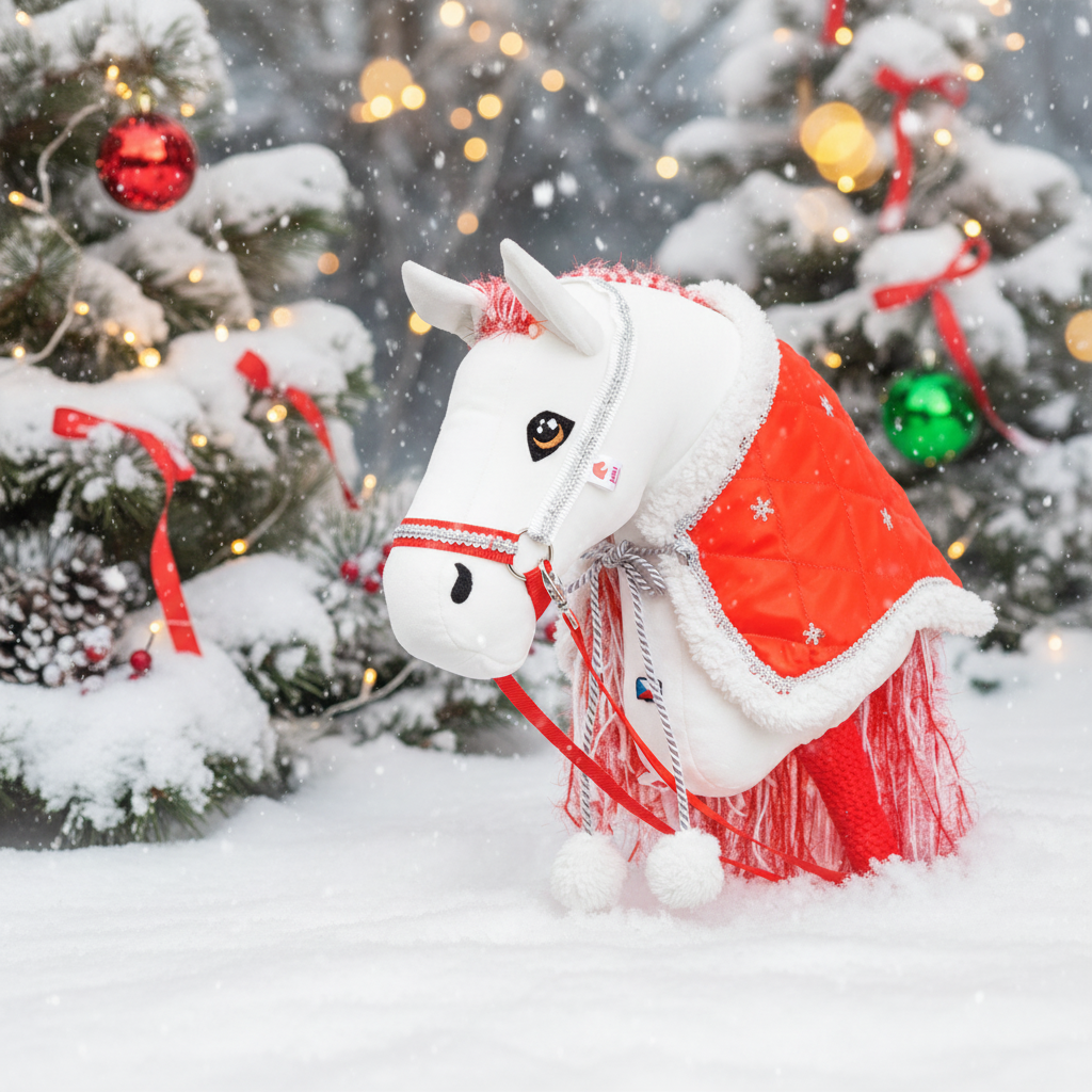 Christmas blanket - Red and white - Foal