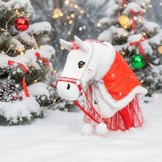 Christmas blanket - Red and white - Foal