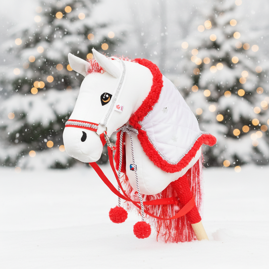Christmas blanket - White and red - Foal