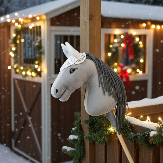 Ear net crocheted - White - Adult horse