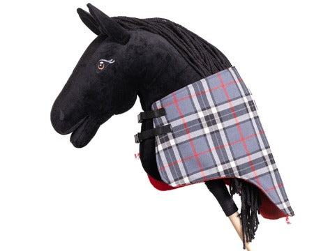 Blanket Grey & Red - Adult horse