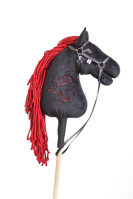 Black Red with Swarovski crystals