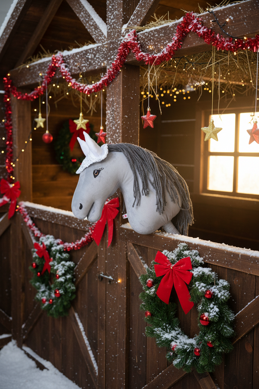 Ear net crocheted - White silver - Adult horse