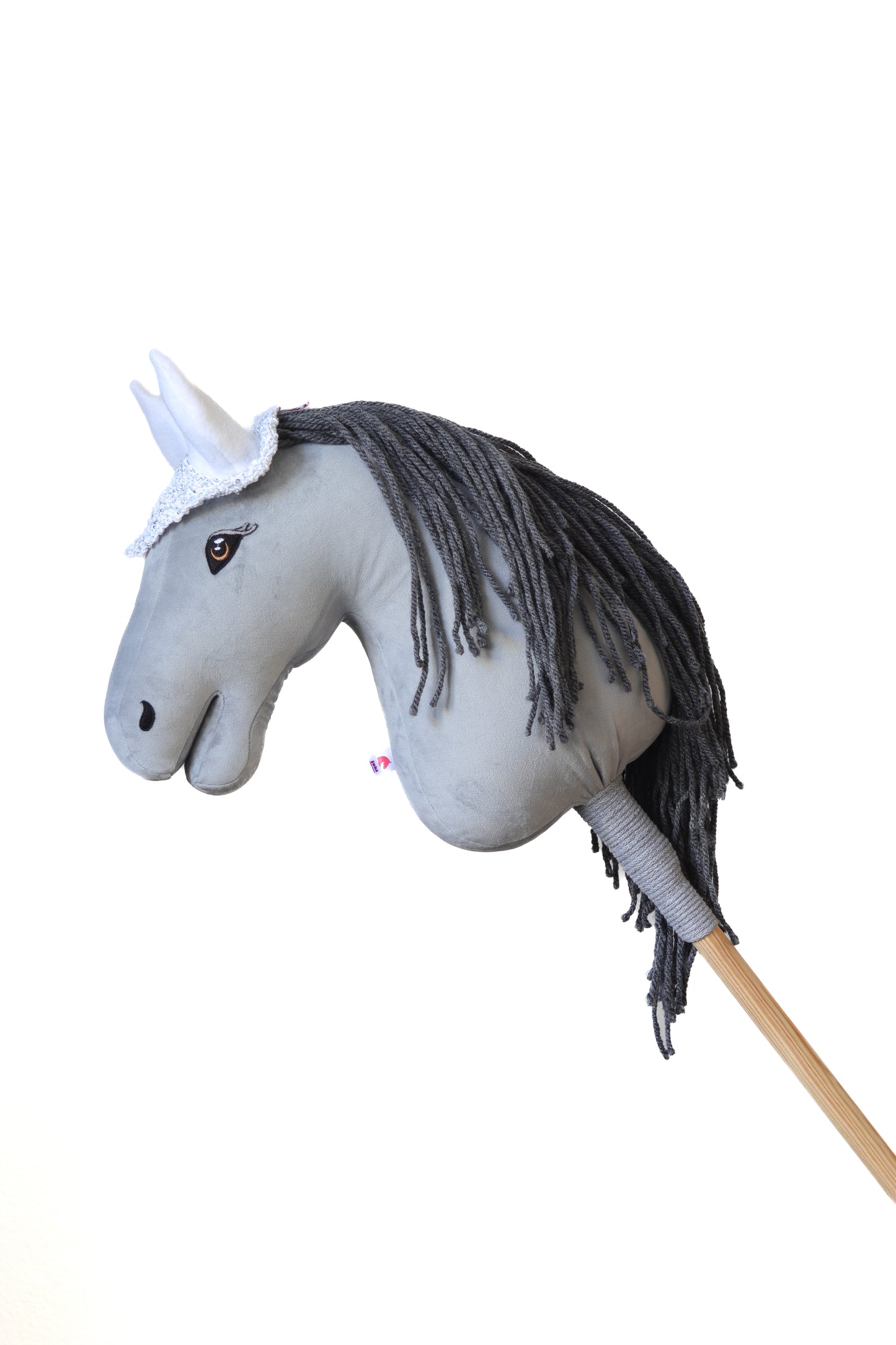 Ear net crocheted - White silver - Foal