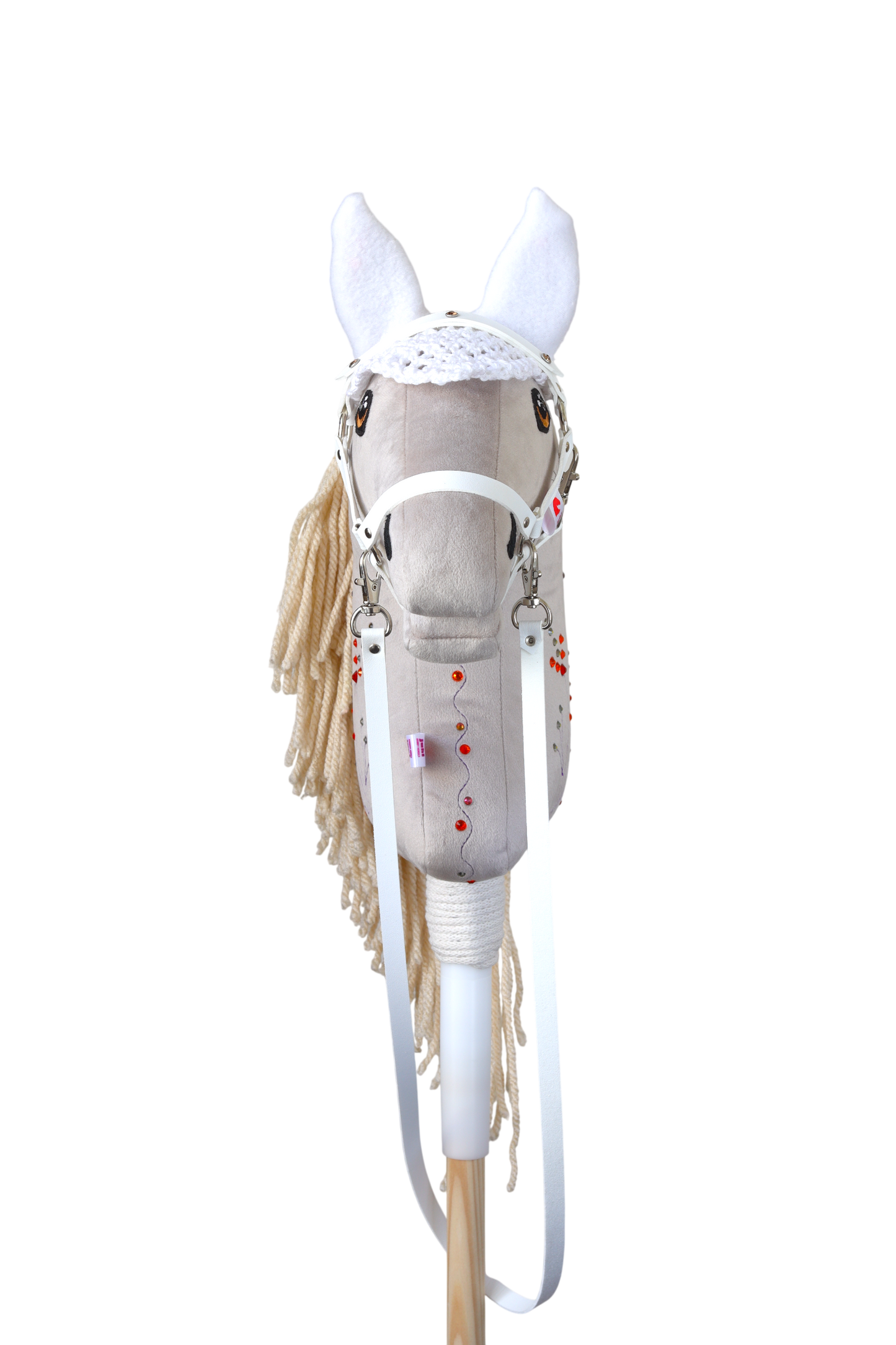 Crocheted Ear Net - White - Sport pony