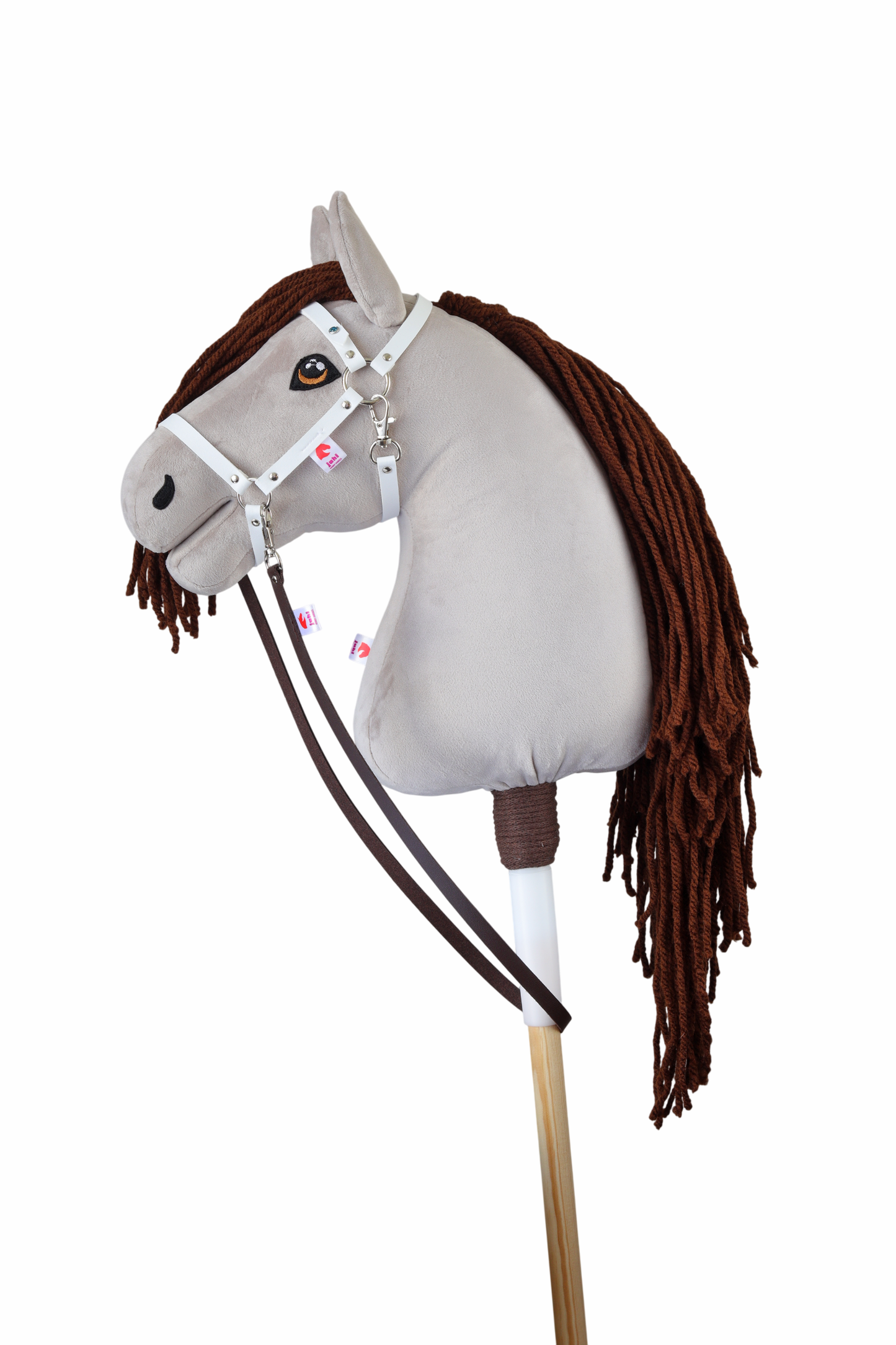 Eco leather reins (Black) - Adult horse