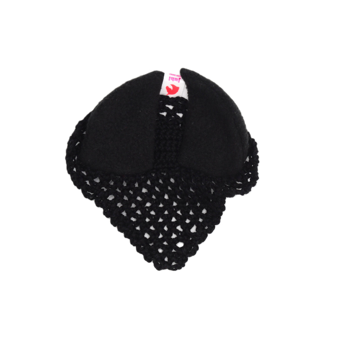 Crocheted Ear Net for Hobby Horse – Black – Foal