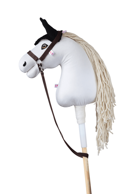 Crocheted Ear Net for Hobby Horse – Black – Foal