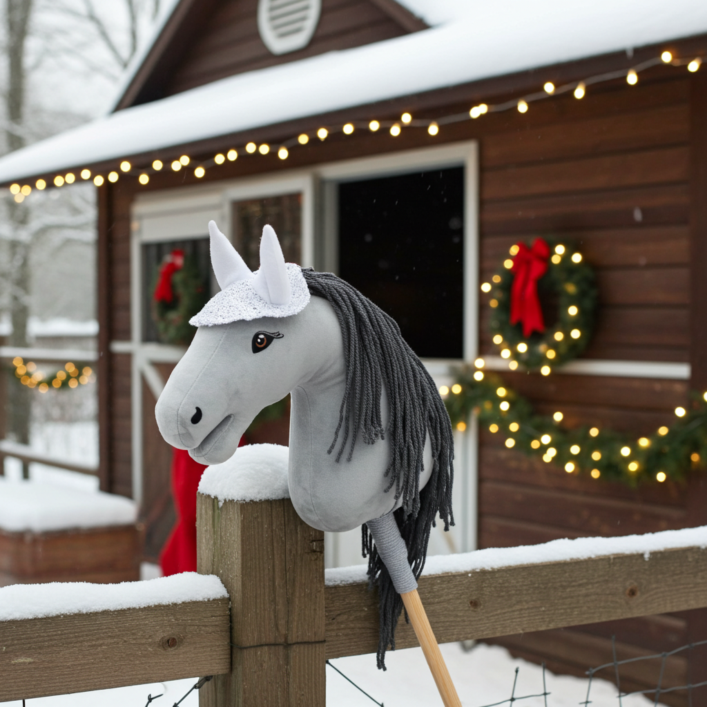 Ear net crocheted - White silver - Adult horse