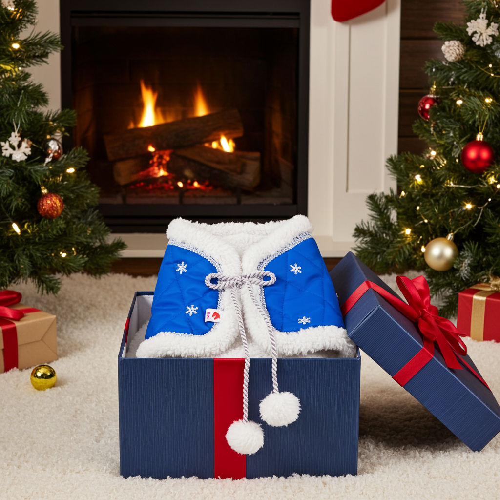 Christmas blanket - Blue and white - Foal
