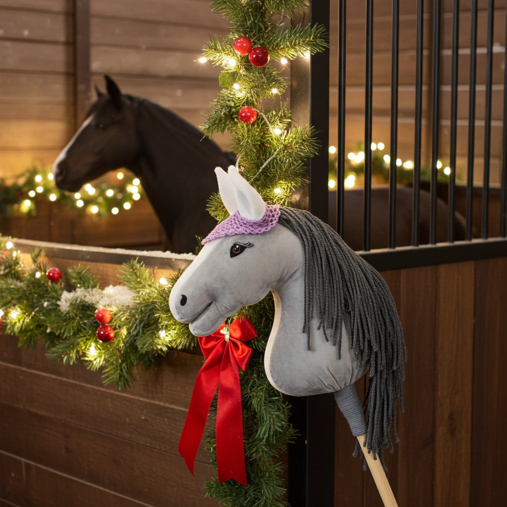 Ear net crocheted - Lilac with white ears - Foal