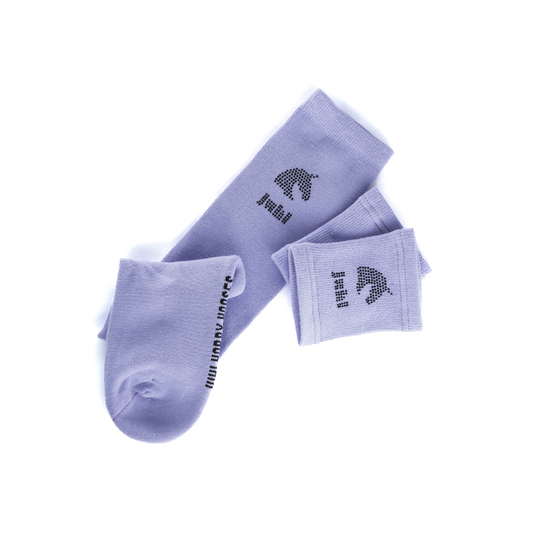 Sweat wristbands and knee socks SET for hobbyhorsing light lila