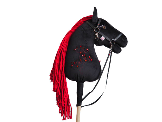 Black Red with Swarovski crystals