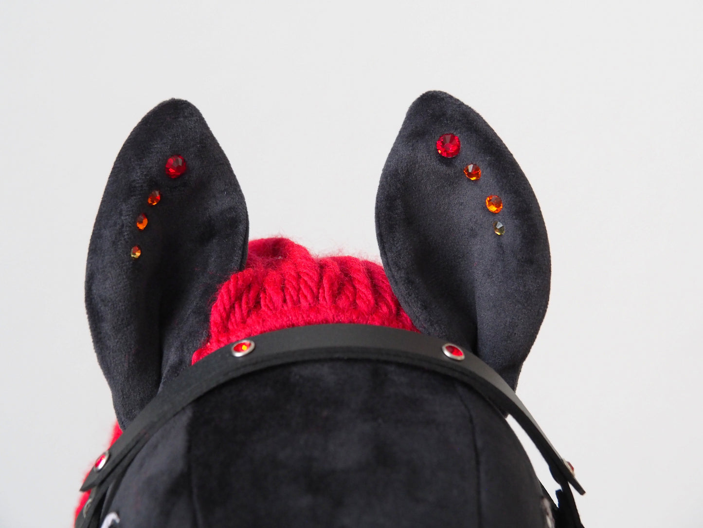 Black Red with Swarovski crystals
