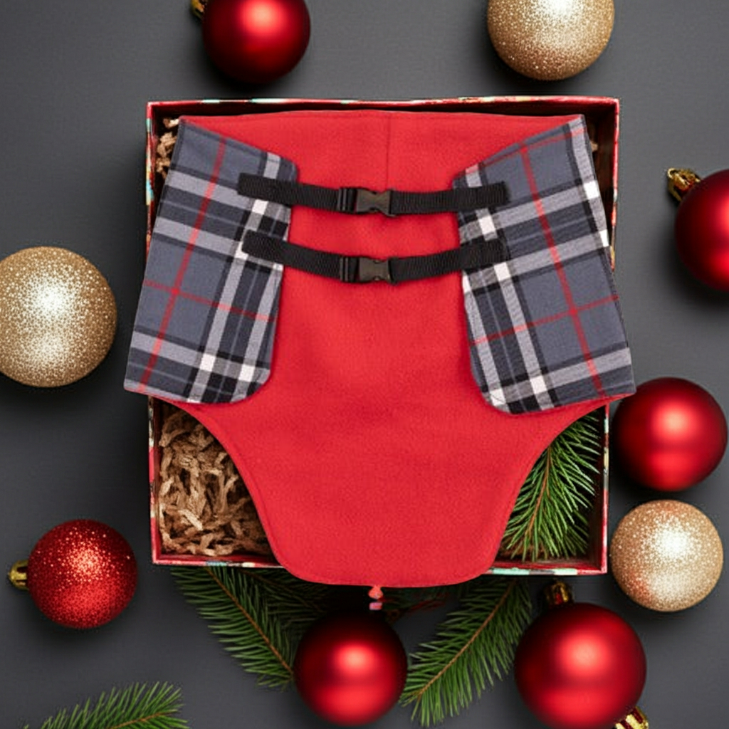 Blanket Grey & Red - Adult horse