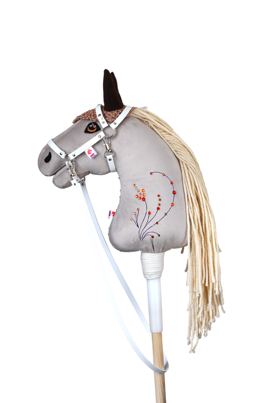 Crocheted Ear Net - Beige with brown ears - Sport pony