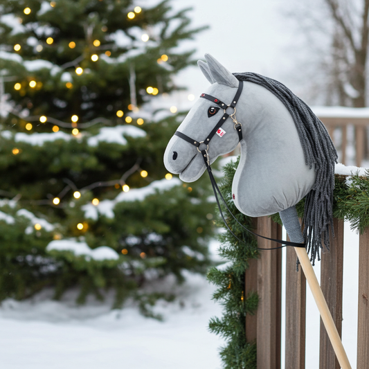 Halter Crystal black - Silver - Adult horse