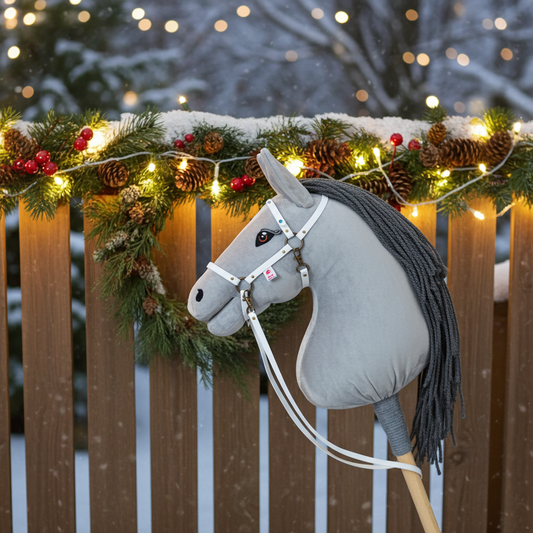 Halter Crystal white - Brass - Adult horse
