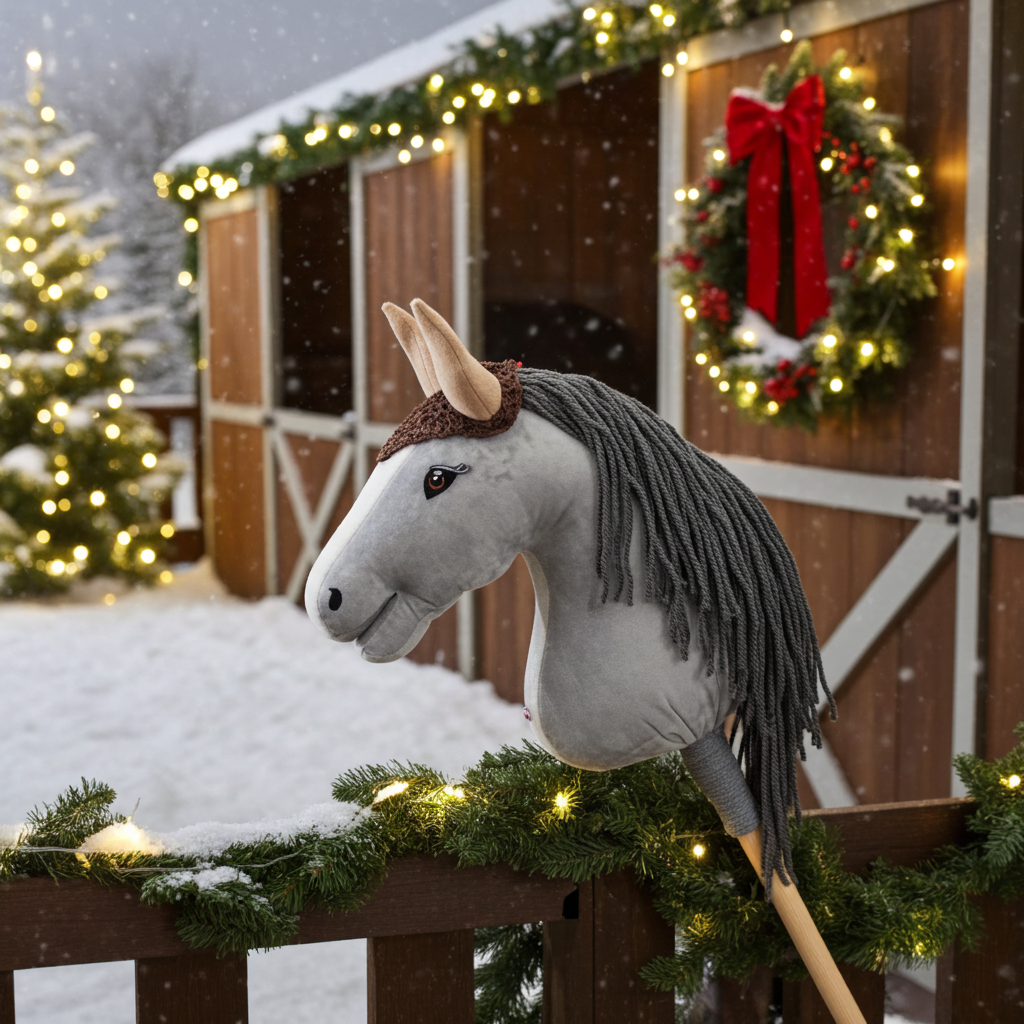 Ear net crocheted - Brown with beige ears - Foal