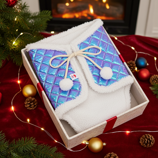 Winter blanket - Stitch with lamb fur - Mint - Adult horse