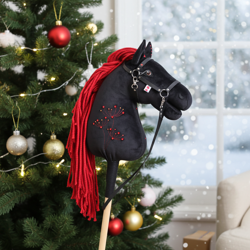 Black Red with Swarovski crystals